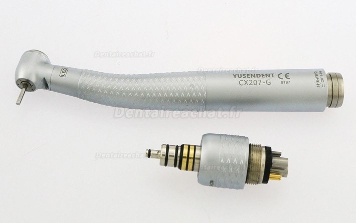 YUSENDENT® CX207-GW-PQ turbine dentaire avec lumiere w&h compatible (turbine x 3+coupleur rapide x 1)